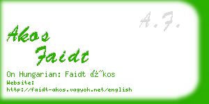 akos faidt business card